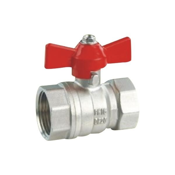  SKOV-1004 forged 1/2-2 inch plated nickel brass ball valve with butterfly handle