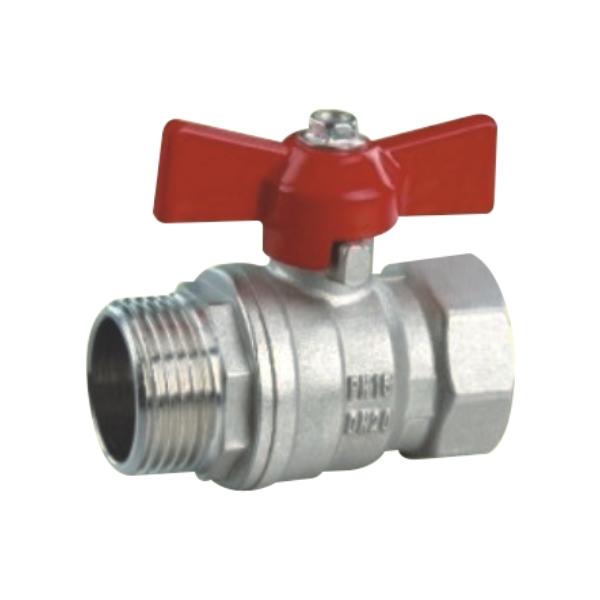 SKOV-1005 forged 1/2-2 inch plated nickel brass ball valve with butterfly handle
