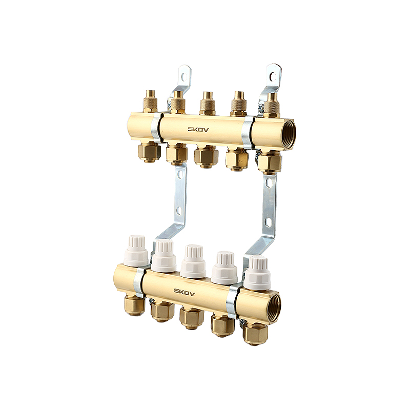  SKOV-5013 brass Floor Heating Manifolds for floor heating system usage 2-8way