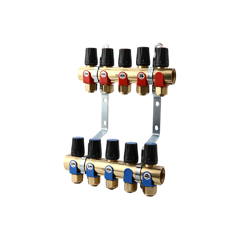 SKOV-5014  brass Floor Heating Manifolds for floor heating system usage 2-8way