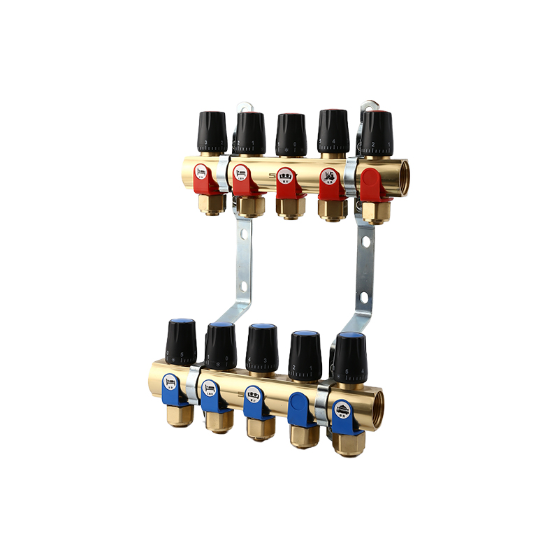 SKOV-5014  brass Floor Heating Manifolds for floor heating system usage 2-8way