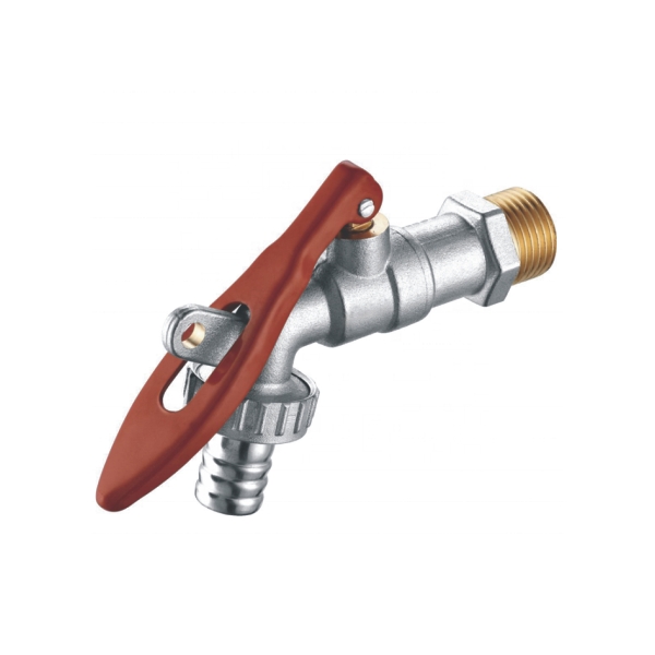  SKOV-2005 For Toilet Water Tap bibcock With Nickle Plated 1/2*3/4 Washing Machine double garden bibcock
